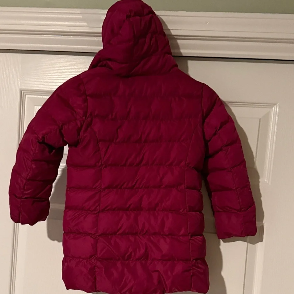 Uniqlo Kids Magenta Puffer Jacket with Faux Fur Hood
